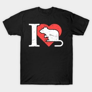 I Love Rats | Cute Funny Pet Rat Gift T-Shirt